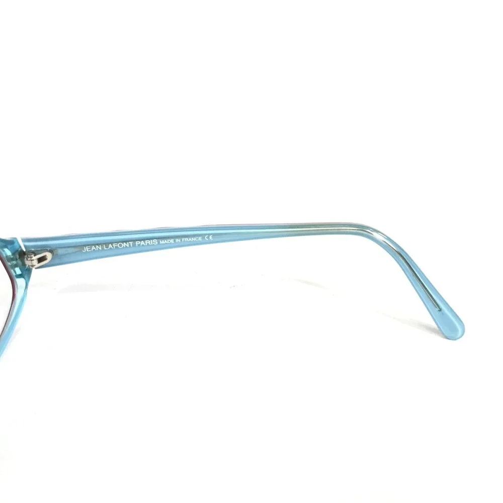 Jean Lafont Eyeglasses Frames KITSCH 615 Blue Burgundy Red Ribbed 50-16-142